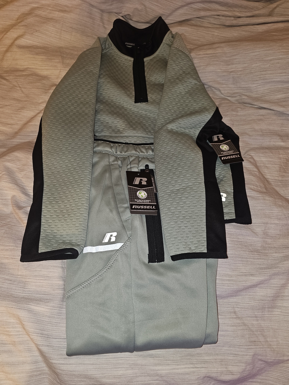 Russell Athletic Green & Black Tracksuit Set
